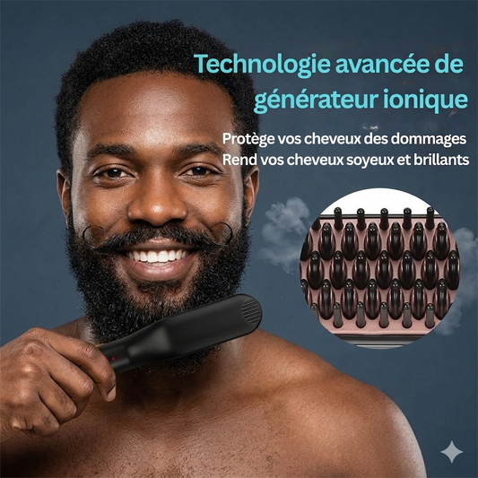 BeardSmooth™ Brosse Chauffante Lissante pour Barbe – Barbe Disciplinée & Style Parfait