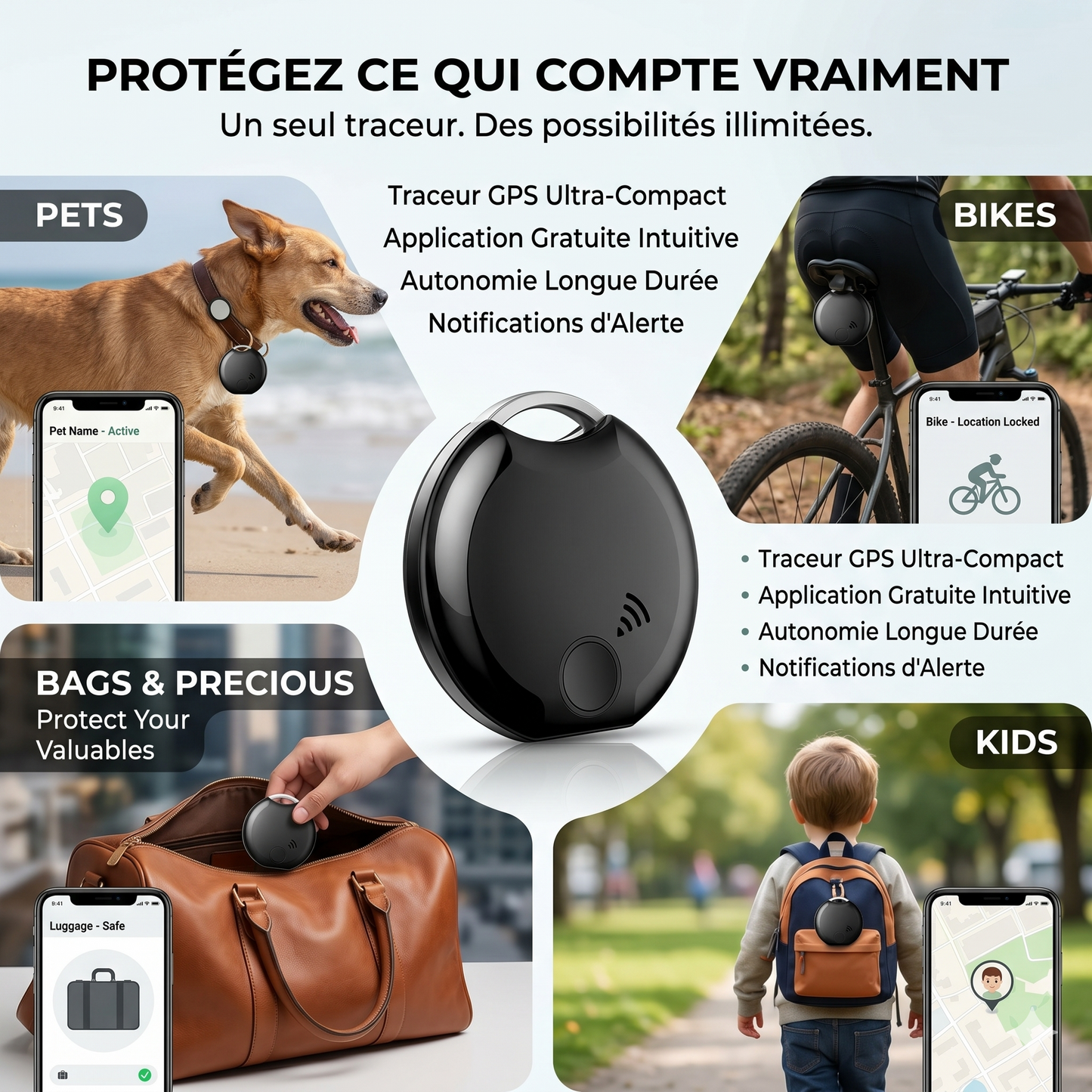 PetTrack™ Traceur GPS pour Animaux de Compagnie – Collier Intelligent Éco-Responsable