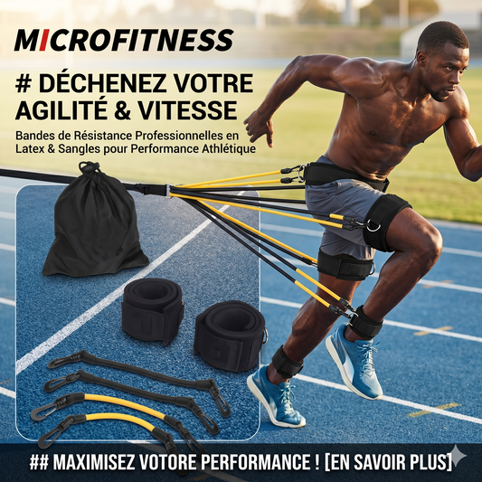 MicroFitness™ Bandes de Résistance – Agilité & Vitesse avec Tubes Latex et Sangles