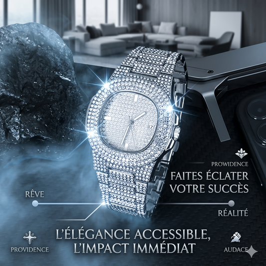 Providence™ Montre de luxe en acier inoxydable – Finition Brillante Luxe