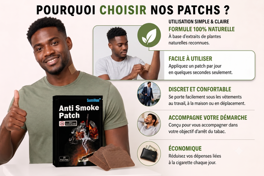 Patch Anti-Tabac 100% Naturel – Arrêtez de Fumer Facilement