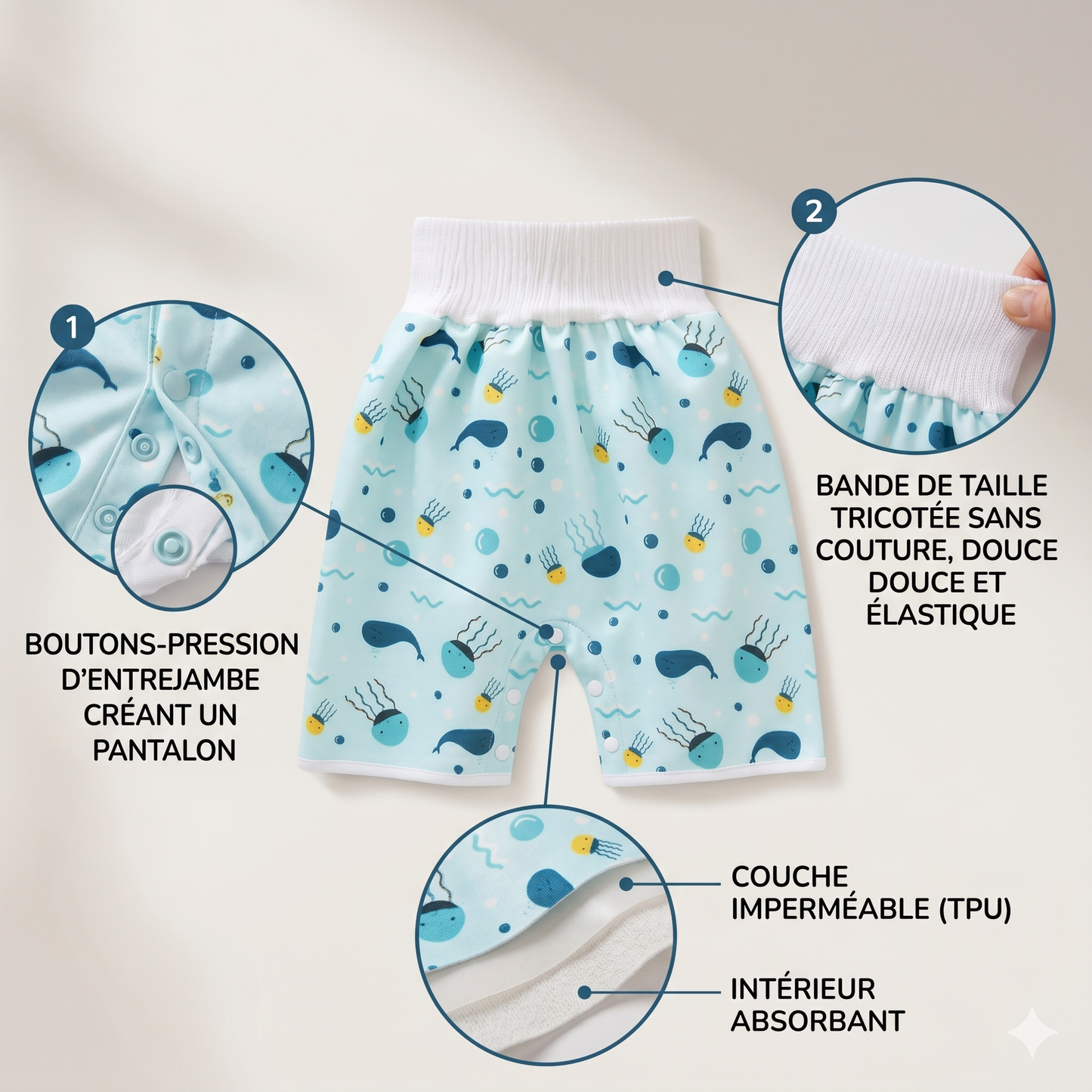 DryBaby™ Jupe-Couche d'Entraînement pour Enfant – Confort & Style
