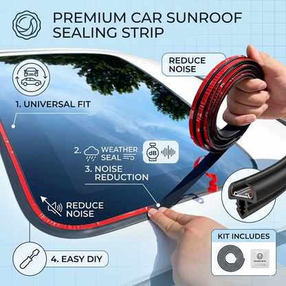 SealDrive™ Joint d'Étanchéité Universel pour Voiture – Bande Caoutchouc Auto-Adhésive Anti-Fuite