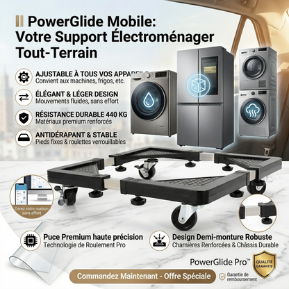 SmartBase™ Support Réglable – Mobilité Totale pour Vos Électroménagers
