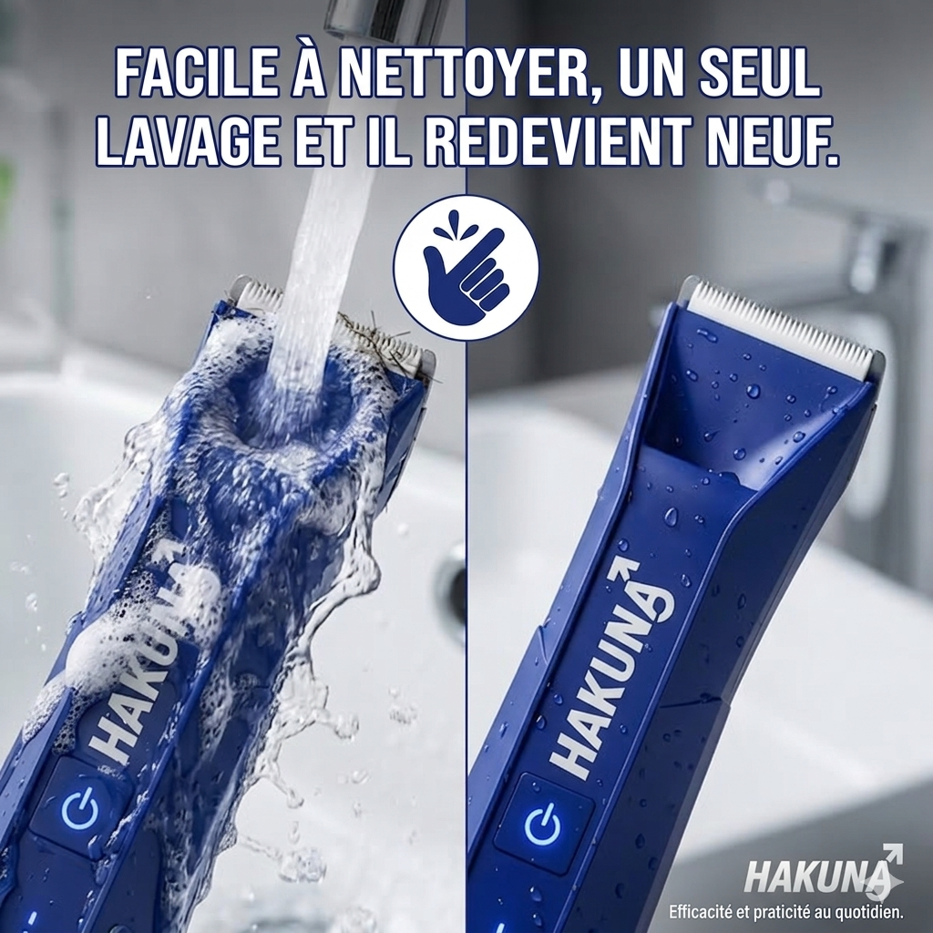 Hakuna™ Tondeuse Électrique Waterproof – Rasage Sec & Humide