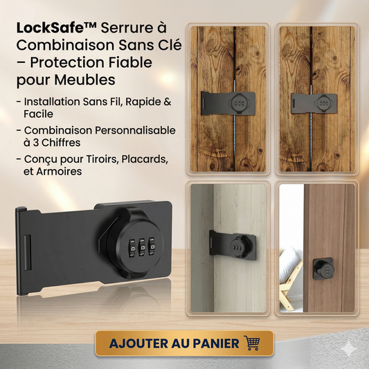 LockSafe™ Serrure à Combinaison Sans Clé – Protection Fiable pour Meubles