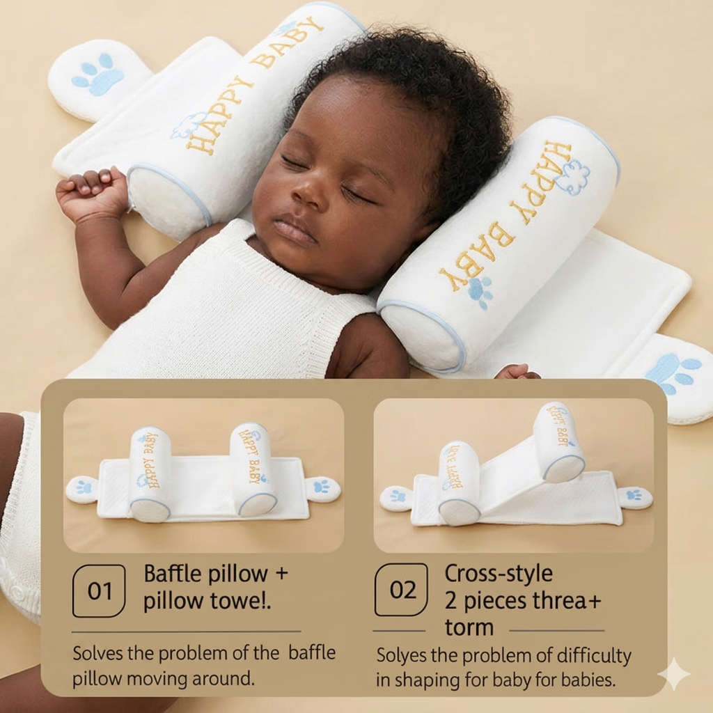 BabyNest™ Oreiller de Soutien pour Bébé – Confort & Protection de la Tête