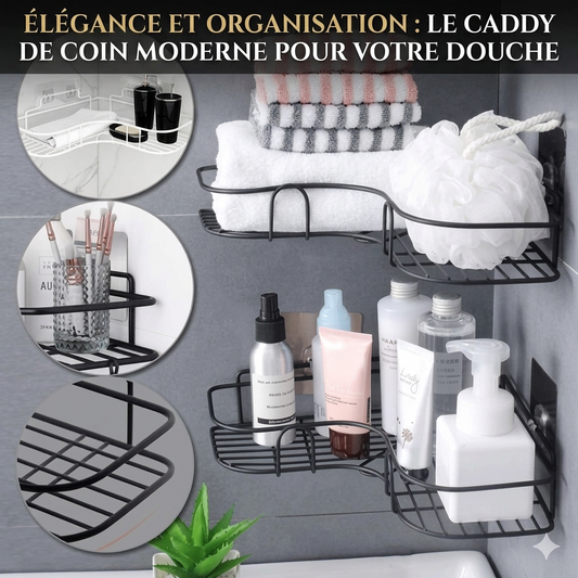 AngleFix™  Rangement Mural Moderne en Métal Autocollant – Gain d’Espace Élégant 2(pcs)