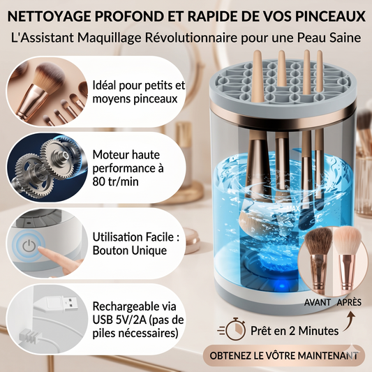 BrushClean™Machine de Nettoyage de Pinceaux de Maquillage – USB