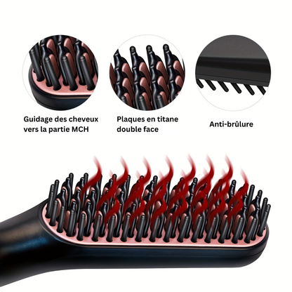 BeardSmooth™ Brosse Chauffante Lissante pour Barbe – Barbe Disciplinée & Style Parfait
