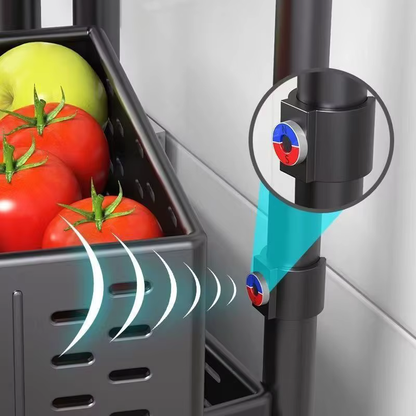 Étagère rotative 360° en acier