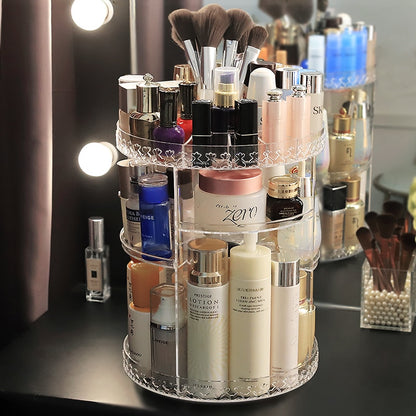Organiseur de Maquillage Rotatif 360° | Boîte de Rangement Cosmétiques Acrylique