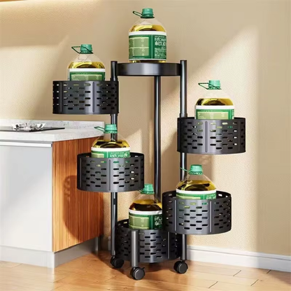 Étagère rotative 360° en acier