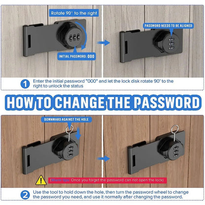 LockSafe™ Serrure à Combinaison Sans Clé – Protection Fiable pour Meubles