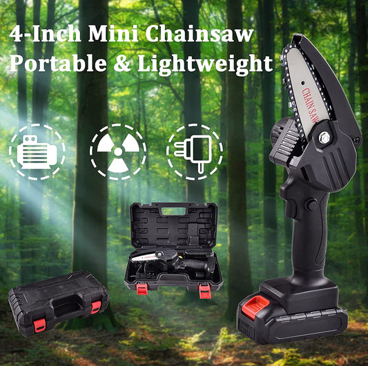 PowerCut™ Mini Scie à Chaîne Sans Fil 4” – 2 Batteries & Mallette Incluses