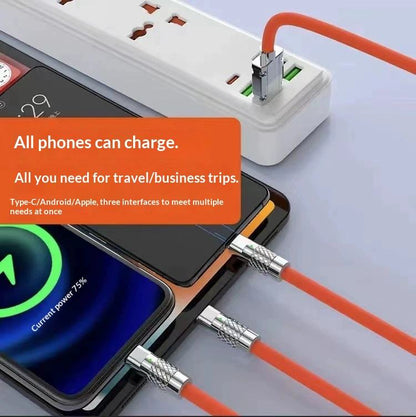 PowerLink™ Câble 3-en-1  Charge Ultra Rapide Lightning, Type-C & Micro USB avec LED