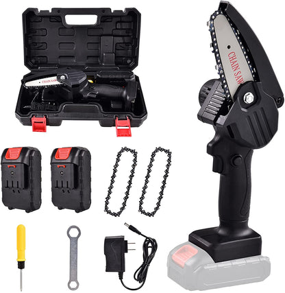 PowerCut™ Mini Scie à Chaîne Sans Fil 4” – 2 Batteries & Mallette Incluses