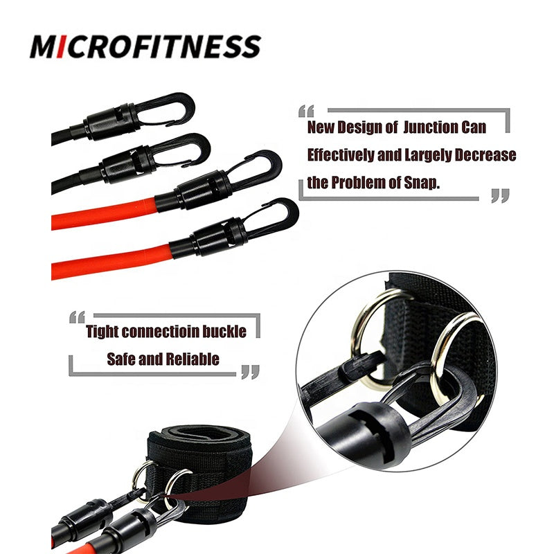 MicroFitness™ Bandes de Résistance – Agilité & Vitesse avec Tubes Latex et Sangles