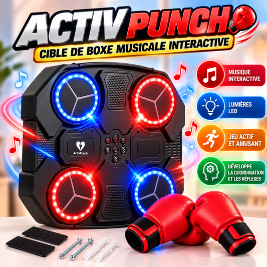 🥊 Cible de Boxe Musicale Interactive pour Enfants