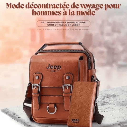 Jeep™ Sac à Bandoulière Classique + Portefeuille Offert