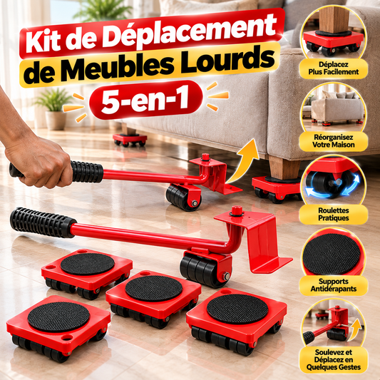 🛋️ Kit de Déplacement de Meubles Lourds 5-en-1
