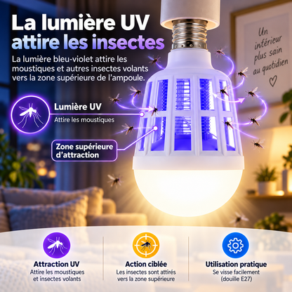 LED pour Éclairage Bug Zapper Piège Lampe d'insectes Anti Mosquito Repeller Lumière