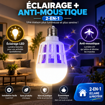LED pour Éclairage Bug Zapper Piège Lampe d'insectes Anti Mosquito Repeller Lumière