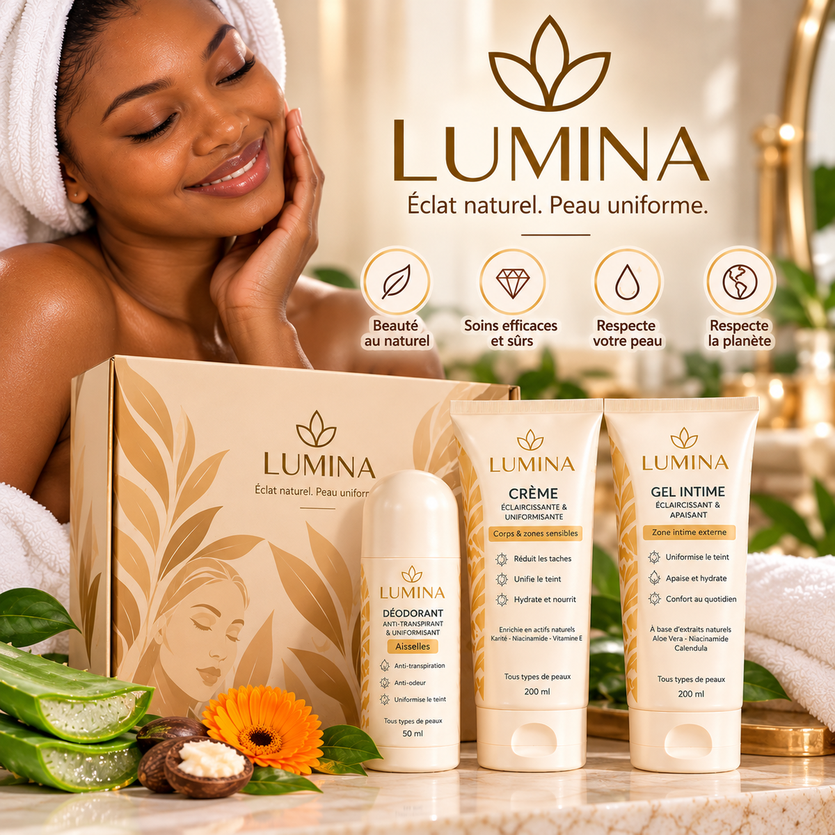 ✨ LUMINA : Pack Éclat Naturel & Peau Uniforme