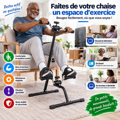LUNEZY Vélo d'exercice Portable à pédale pour Bras et Jambes, équipement de Fitness pour Personnes âgées et âgées.