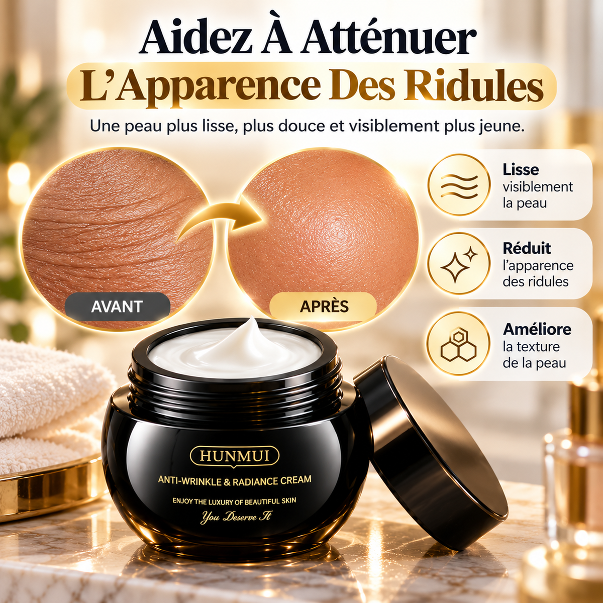 ✨ Crème Anti-Âge HUNMUI 50 g