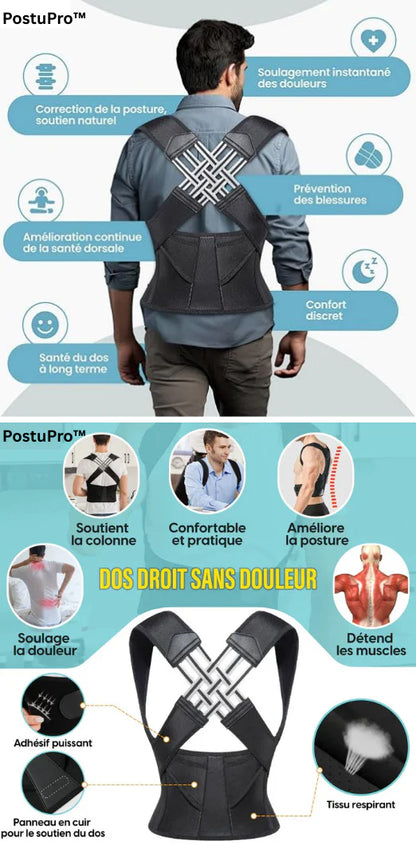 Correcteur de Posture Ajustable pour Hommes et Femmes