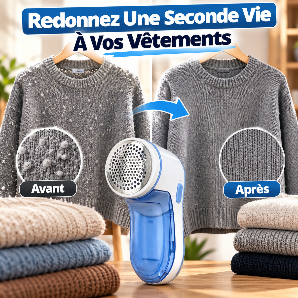 ✨Rasoir Anti-Bouloches Électrique Rechargeable
