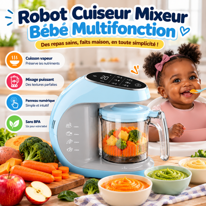 👶 Robot Cuiseur Mixeur Bébé Multifonction Bleu