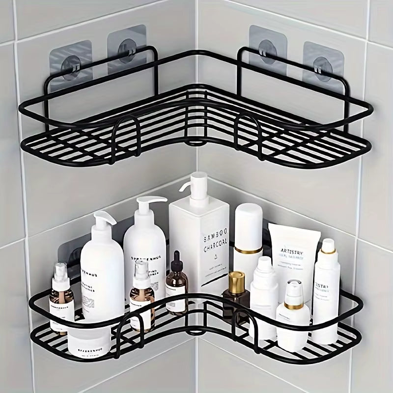 AngleFix™  Rangement Mural Moderne en Métal Autocollant – Gain d’Espace Élégant (2pcs)