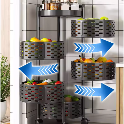 Étagère rotative 360° en acier
