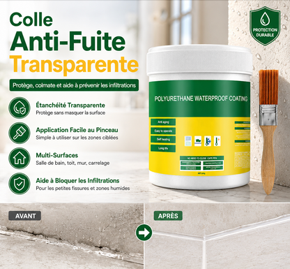 AquaShield™ Revêtement Anti-Fuite Transparent | Protection Imperméable Multi-Surfaces