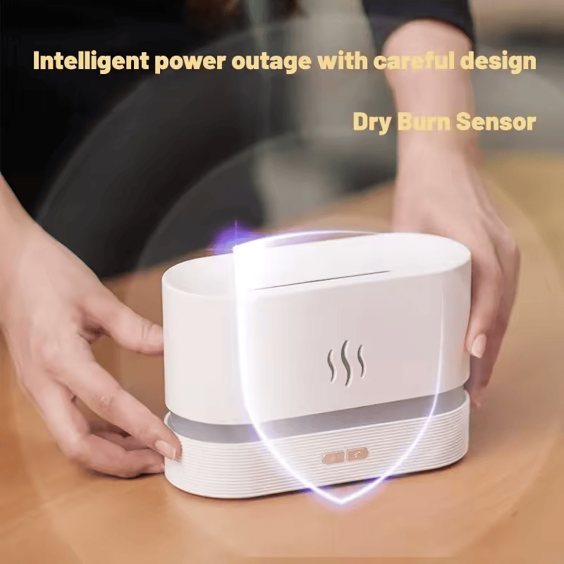 Diffuseur d’Huiles Essentielles à Flamme Simulée  AWH | Humidificateur Brumisateur Portable