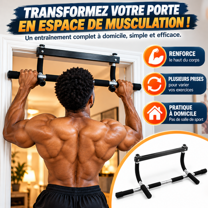 Barre de Traction Murale 12 Positions - Entraînement Multifonction Musculation à Domicile
