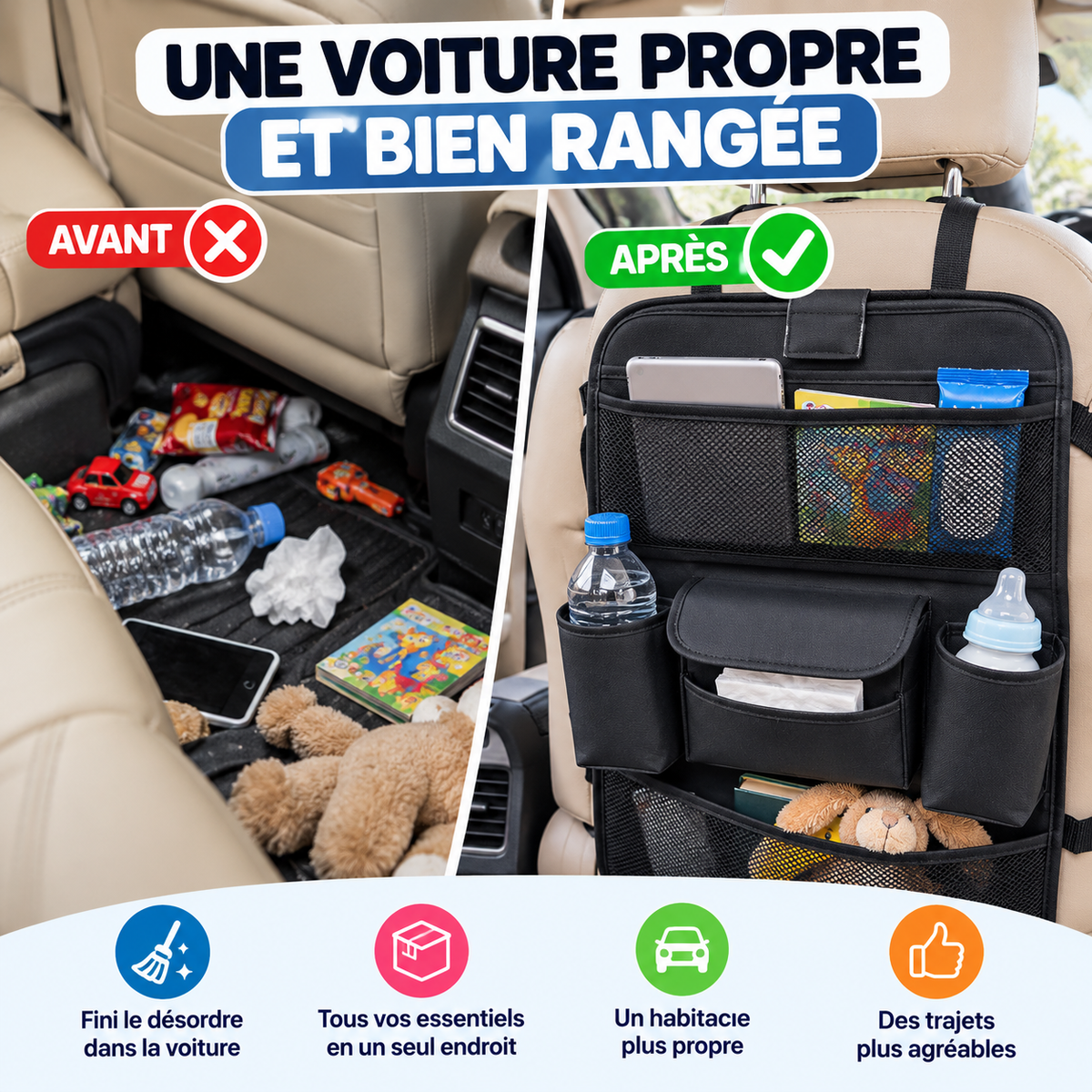 🚗 Organisateur de Siège Voiture Multifonction