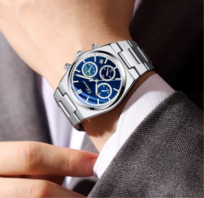 Montre Élégante de Style Raffiné en Acier Inoxydable Étanche