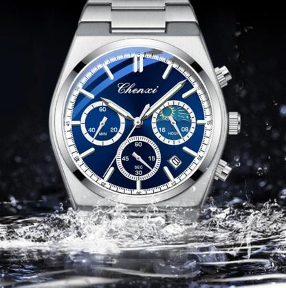 Montre Élégante de Style Raffiné en Acier Inoxydable Étanche