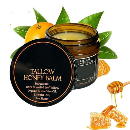 NaturaGlow™  Crème Anti-Âge Tallow Honey Balm – Peau Jeune & Éclat Naturel