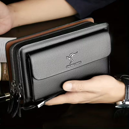 FENGBAODAISHU® Portefeuille de Luxe en Cuir Véritable - Élégant et Finitions Premium