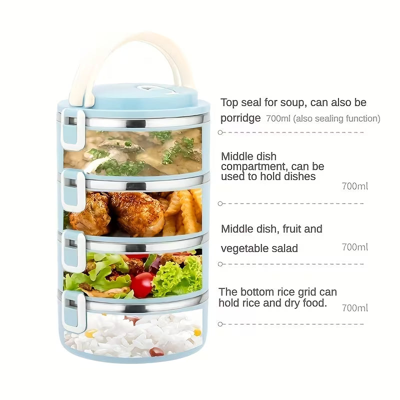 ThermaBox™ Ensemble de3  lunch box en acier inoxydable avec couvercles
