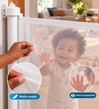 Barrière de Sécurité Rétractable pour Enfants & Animaux