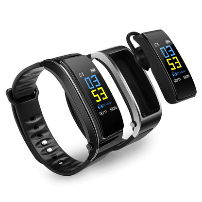 Bracelet intelligent 2 en 1 avec écouteurs Bluetooth