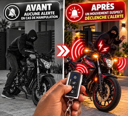 Alarme Antivol 12V pour Moto & Scooter avec Télécommandes