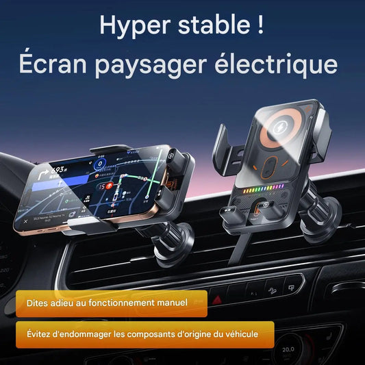 AutoCharge™ – Support et Chargeur Sans Fil 15W Intelligent pour Voiture