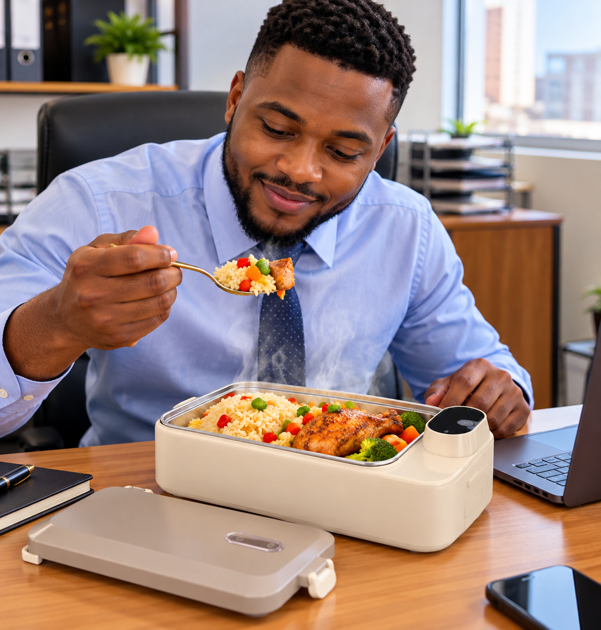 Lunch Box Électrique Chauffante Rechargeable