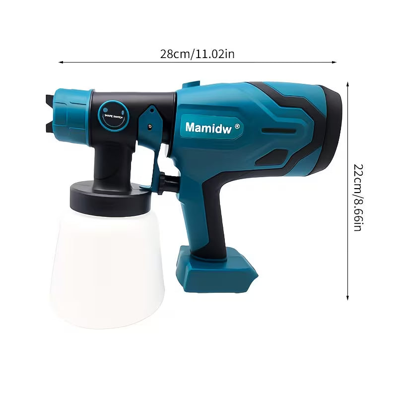 Pistolet À Peinture Rechargeable 800 ml - Pulvérisation Haute Pression
